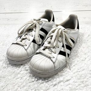 Women's Adidas Superstar White with Black